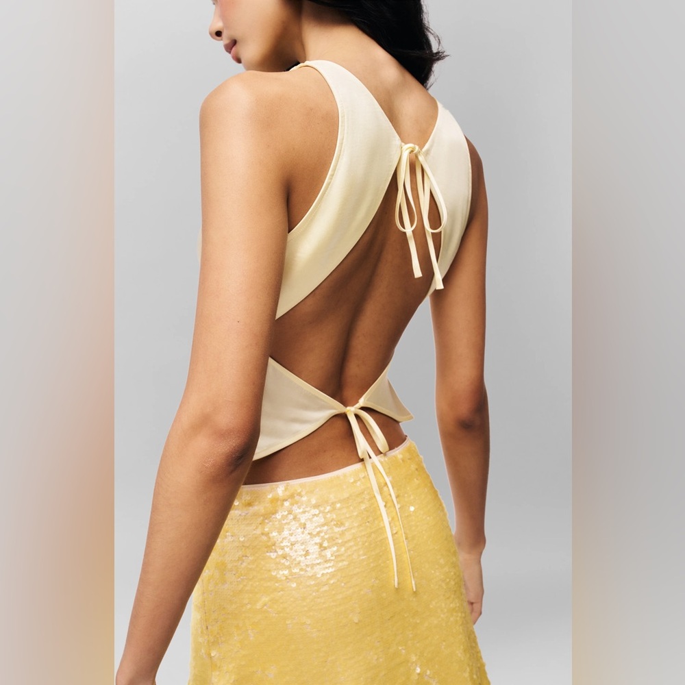 GUIZIO Regine Cowl Neck Top Honey Butter